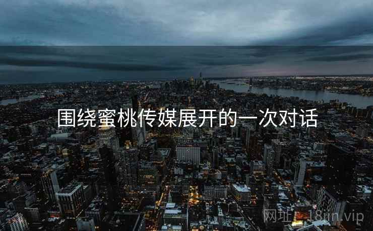 围绕蜜桃传媒展开的一次对话