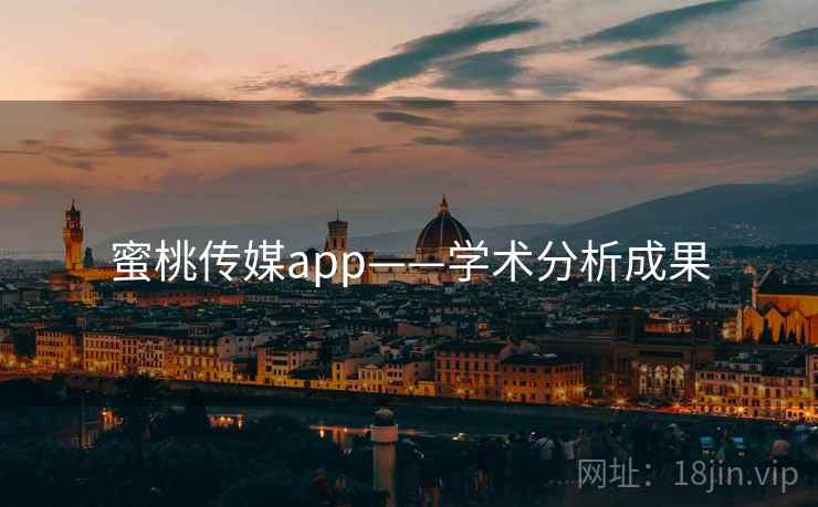 蜜桃传媒app——学术分析成果