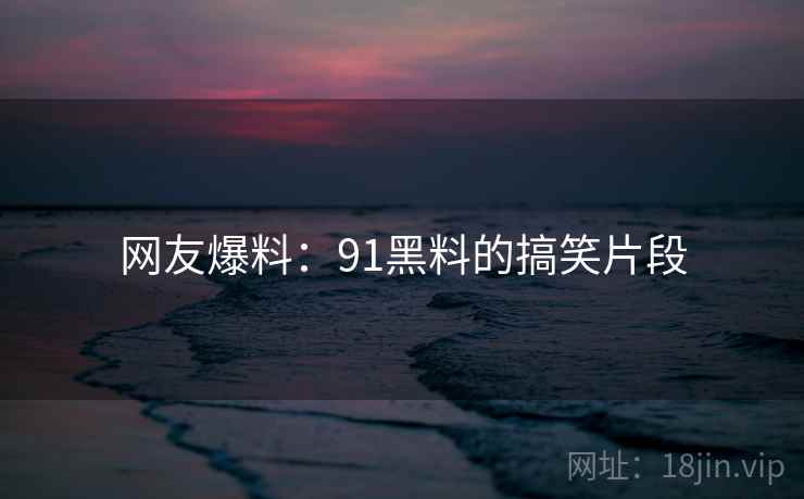 网友爆料:91黑料的搞笑片段