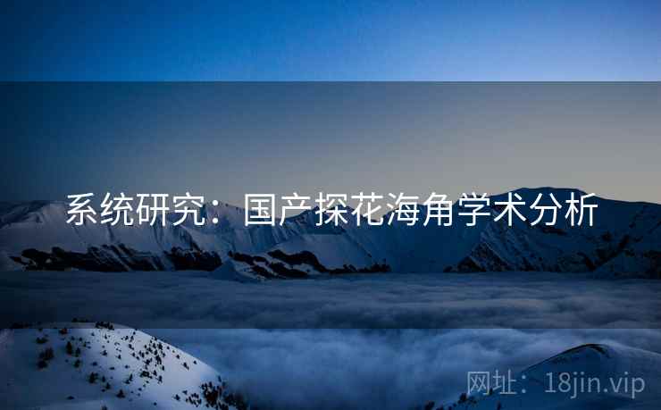 系统研究:国产探花海角学术分析